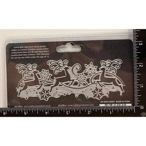 DS-EDGX-RDAN Diesire Edgeables Metal Die REINDEER DANCE CRAFTERS COMPANION - Picture 3 of 3